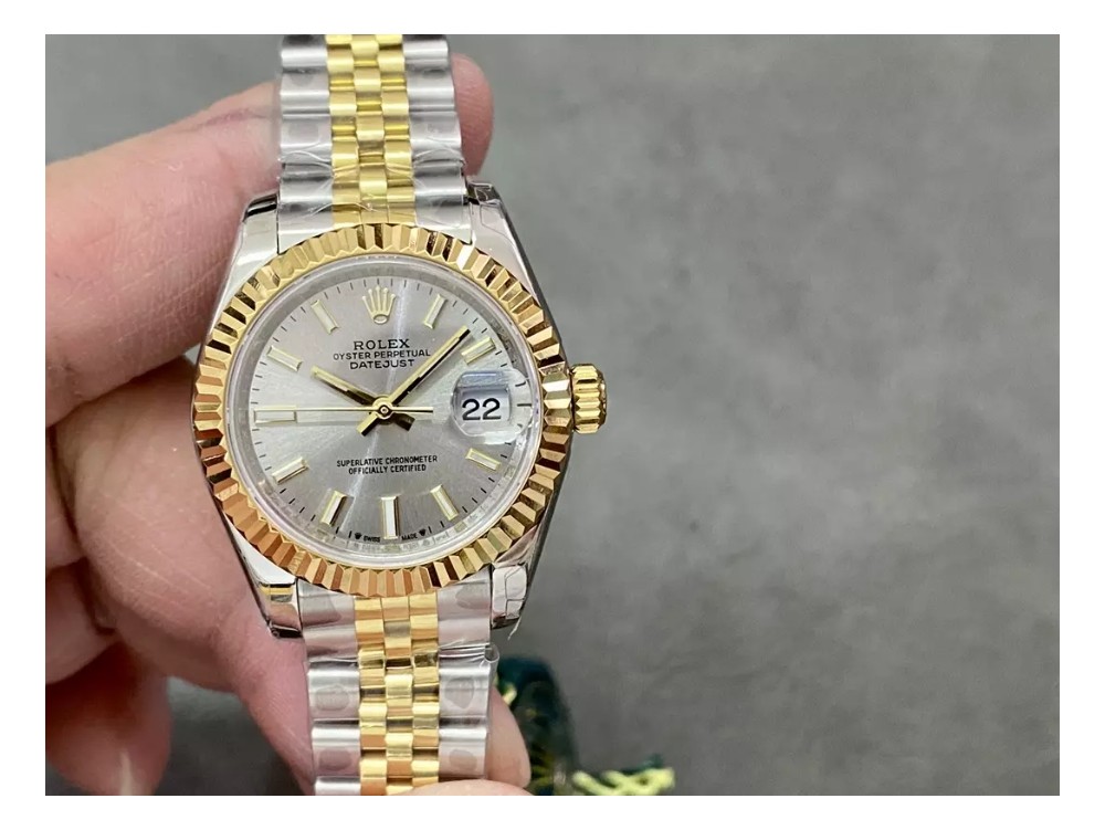 GS공장 롤렉스 레이디 데이저스트  그레이 다이얼 콤비 28mm 279173