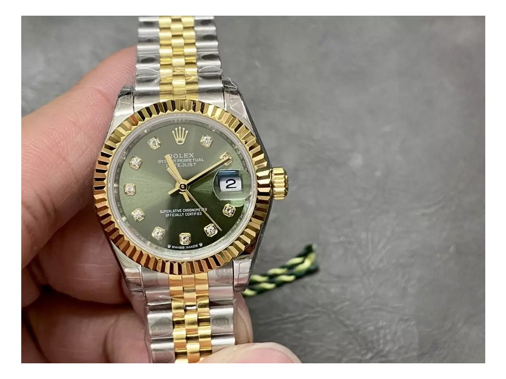 GS공장 롤렉스 레이디 데이저스트 그린 다이얼 10P 다이아 콤비 28mm 279173