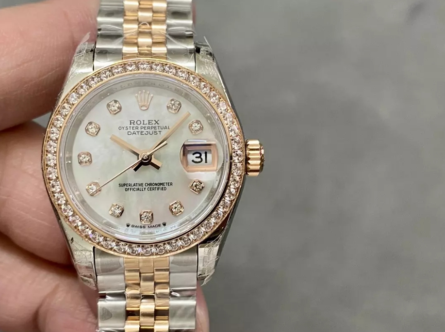 롤렉스 레이디 데이저스트  MOP 다이얼 다이아베젤 콤비 28mm 279171