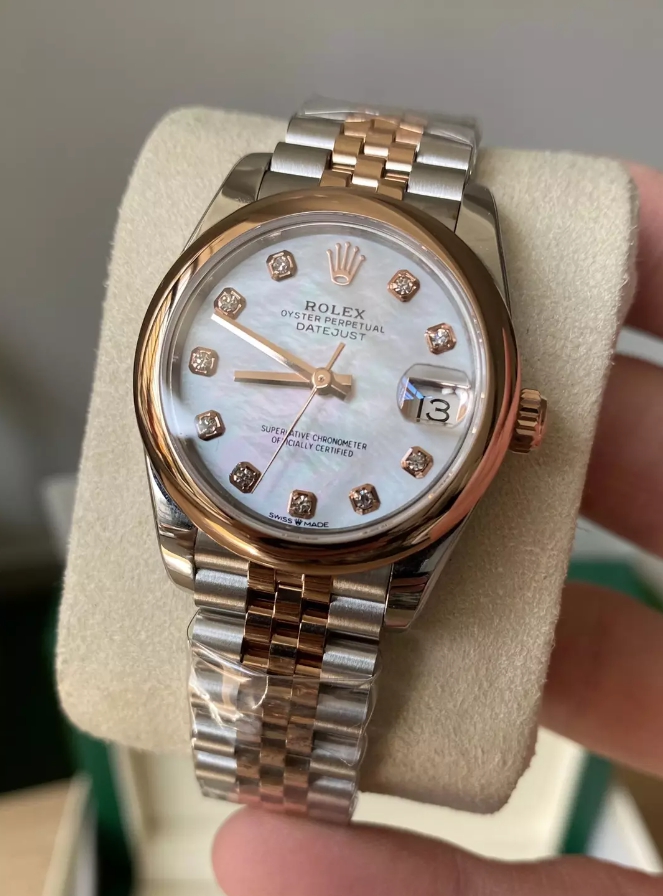 A+공장 롤렉스 여성용 데이저스트  MOP 다이아몬드 다이얼 스무스 베젤 콤비 SS/RG 31mm 278271