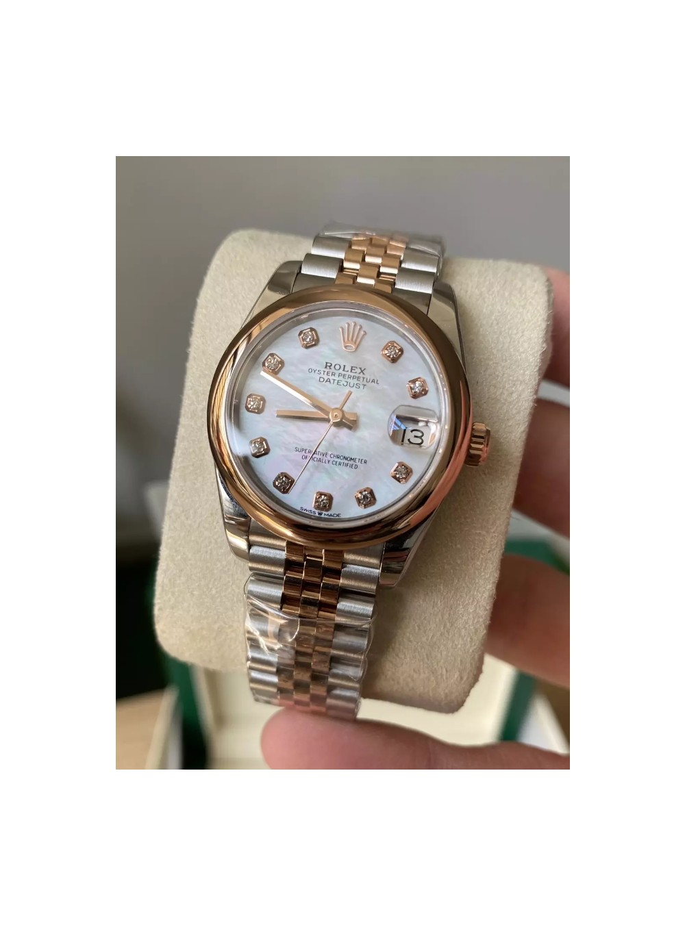 A+공장 롤렉스 여성용 데이저스트  MOP 다이아몬드 다이얼 스무스 베젤 콤비 SS/RG 31mm 278271