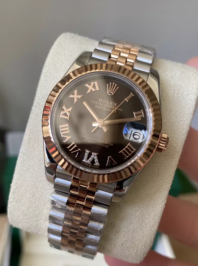 A+공장 롤렉스 여성용 데이저스트  블랙 로만 다이얼 콤비SS/RG 31mm 278271