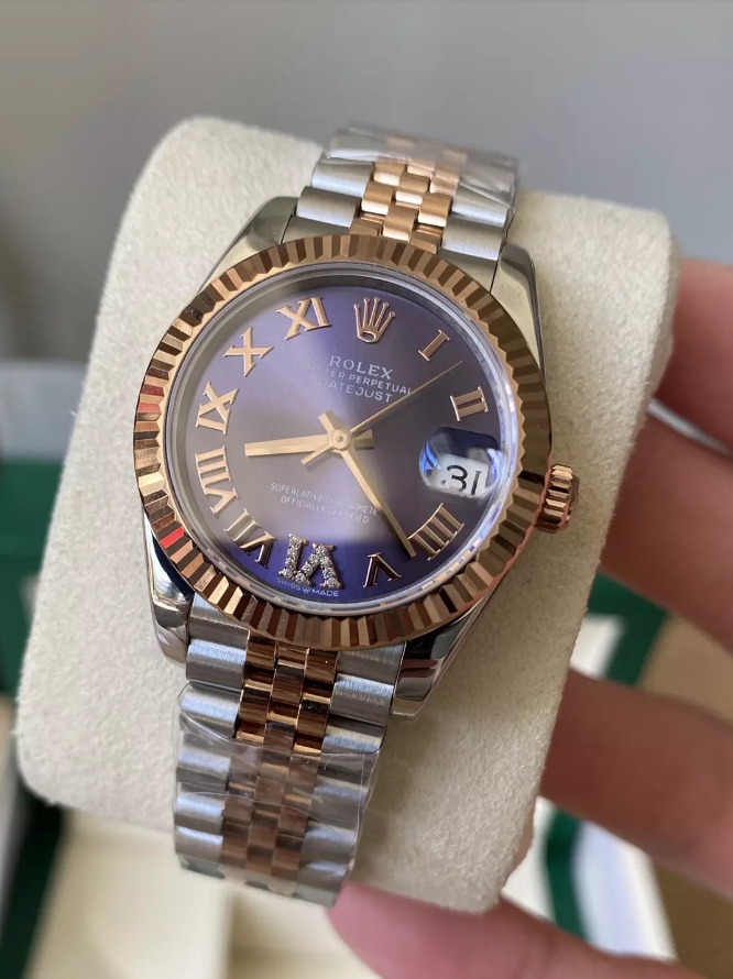 A+공장 롤렉스 여성용 데이저스트 바이올렛 로만 다이얼 콤비 SS/RG 31mm 278271