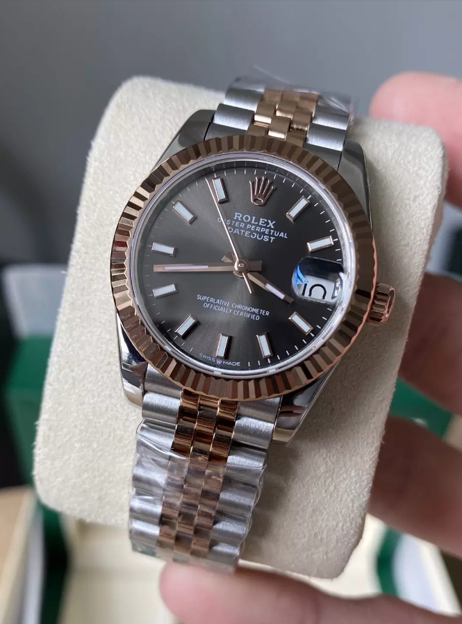 A+공장 롤렉스 여성용 데이저스트  그레이 스티커 마커 다이얼 콤비 SS/RG 31mm 278271