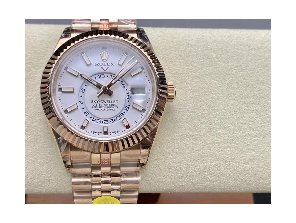 Noob공장 롤렉스 스카이드웰러 화이트 다이얼 로즈골드 금통 쥬빌레 42mm 336935