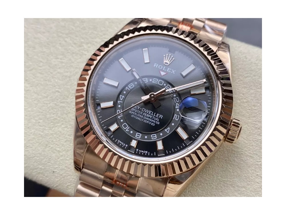 Noob공장 롤렉스 스카이드웰러 그레이 다이얼 로즈골드 금통 쥬빌레 42mm 336935