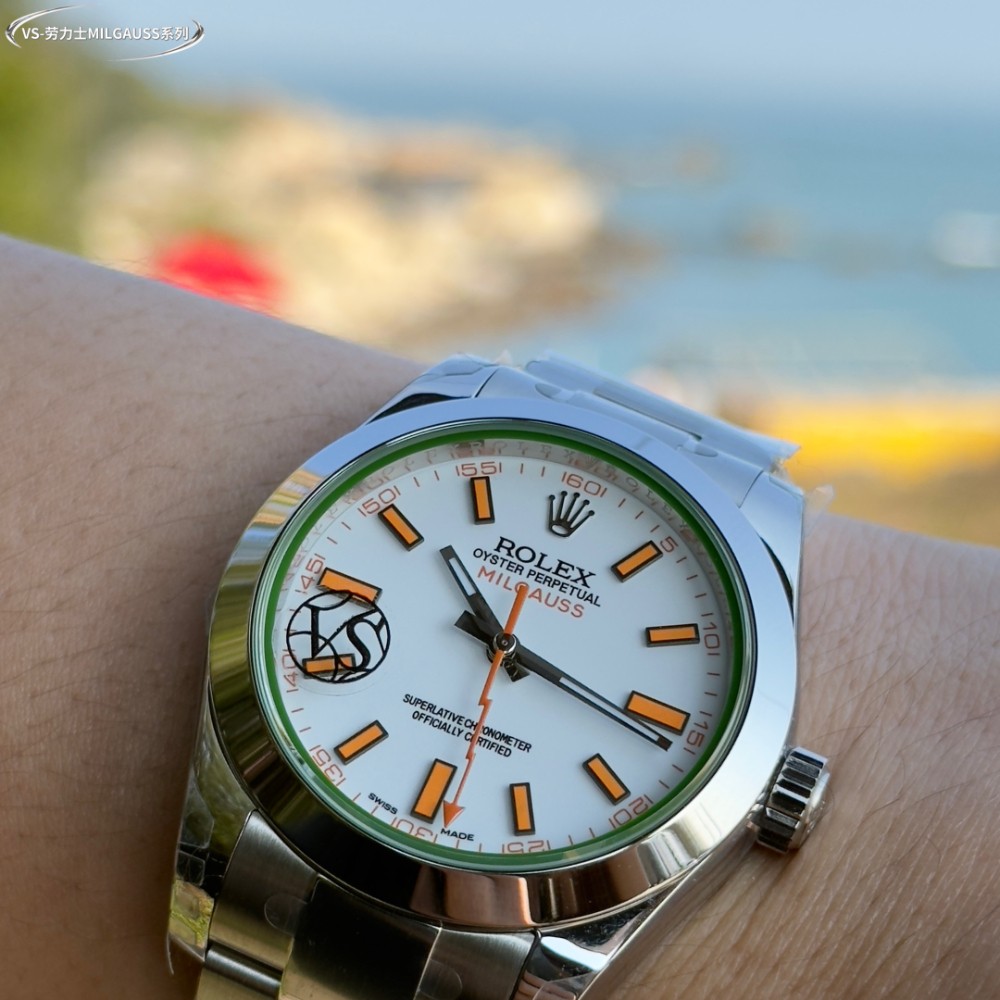 VS공장 롤렉스 밀가우스 화이트 다이얼 SS 브레이슬릿 40mm 116400