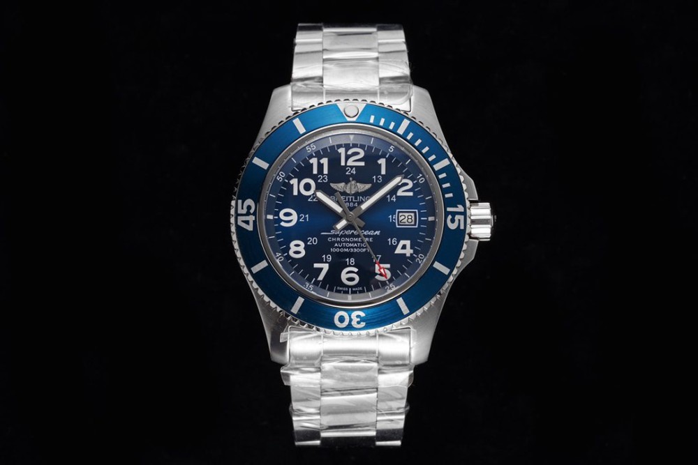 TF공장 브라이틀링 슈퍼오션 II 스틸 블루 다이얼 SS 브레이슬릿 44mm A17392D81C1A1