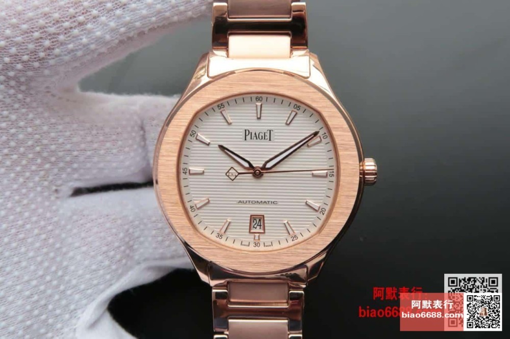 MKS공장 피아제 POLO 데이트 화이트 다이얼 로즈골드 금통 42mm G0A41001