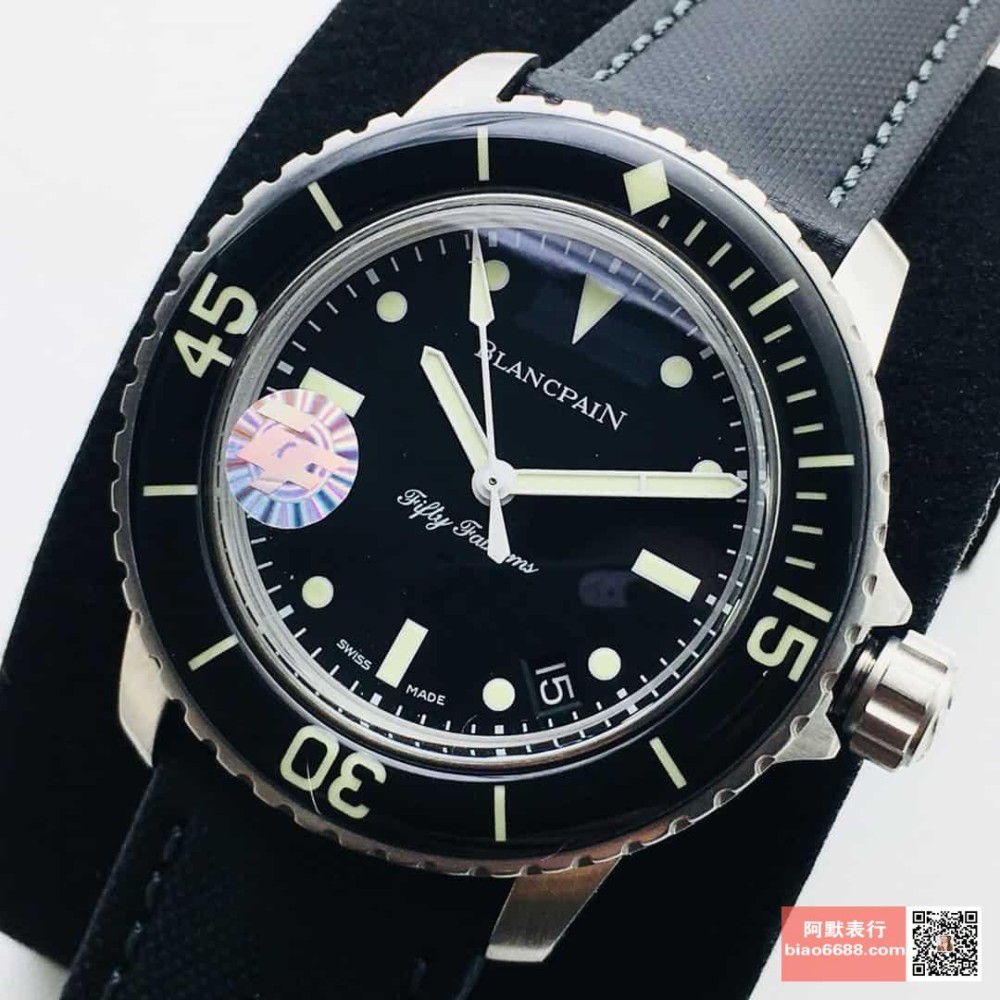 ZF공장 블랑팡 피프티 패덤즈 사파이어 베젤 러버 스트랩 45mm 5015E-1130-B52A