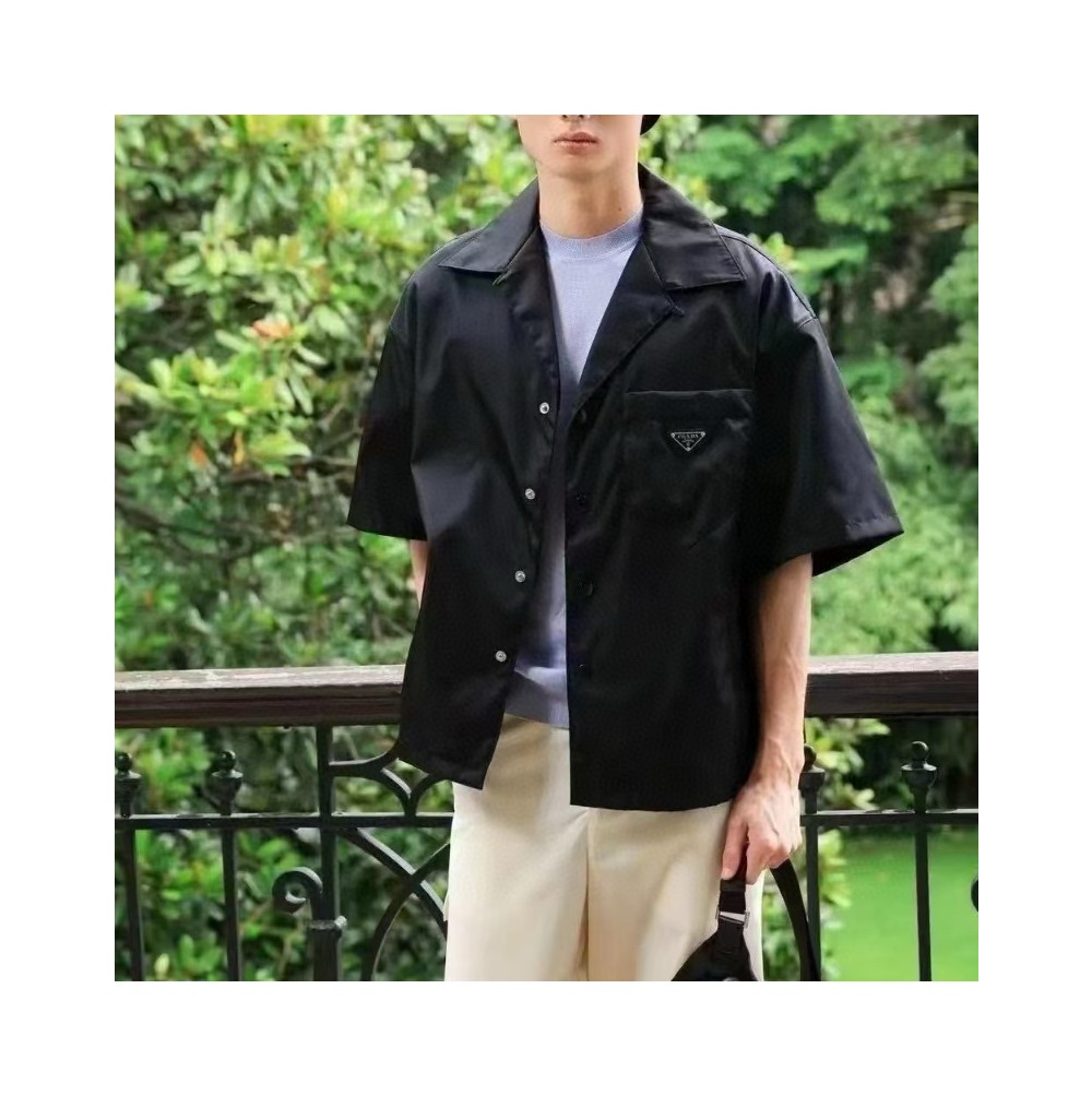 프라다 리나일론 반소매 셔츠 블랙 SC4491WQ8F0002