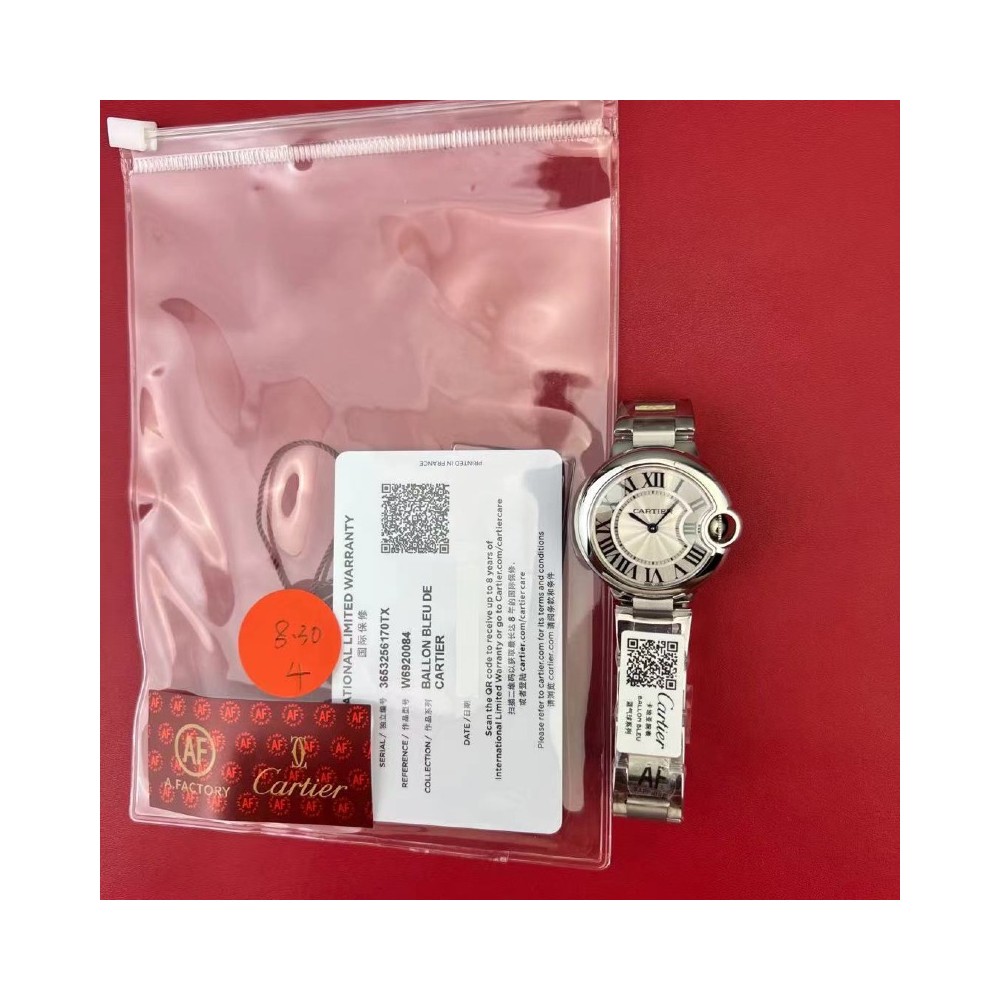 [국내배송] AF공장 발롱블루 33mm 화이트 쿼츠 QC완료