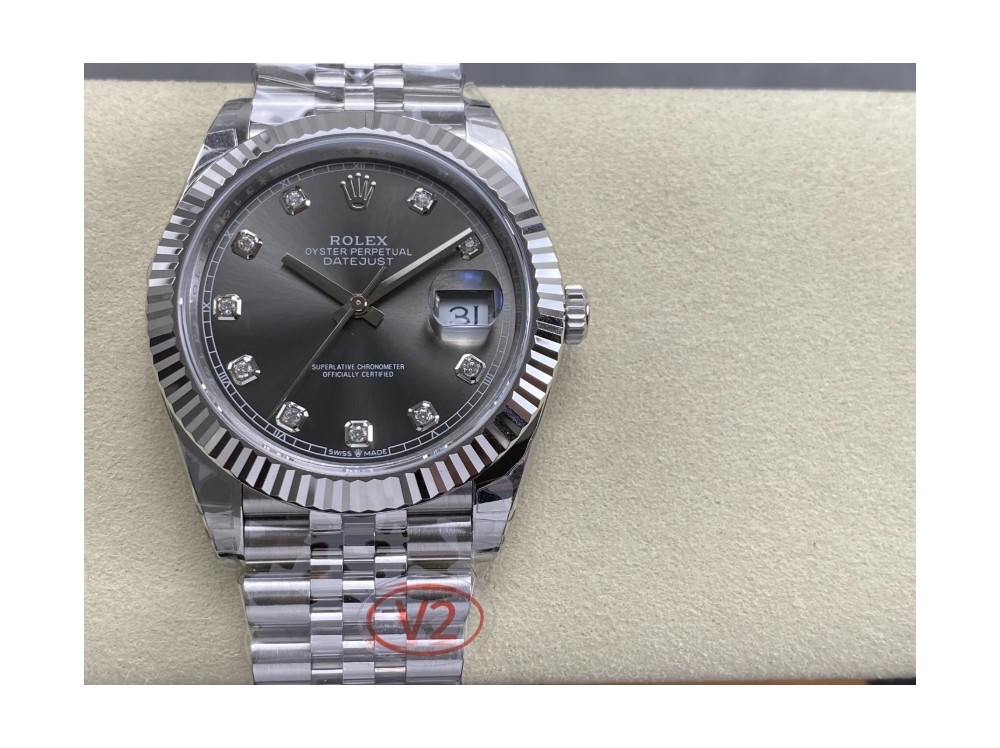 VS공장 롤렉스 데이저스트 그레이 다이얼 10P 다이아 SS 쥬빌레 41mm 126334