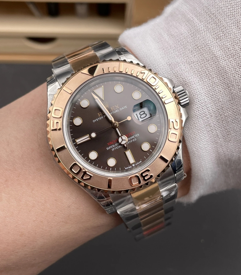 VS공장 롤렉스 요트마스터 브라운 다이얼 로즈골드 콤비 40mm 126621