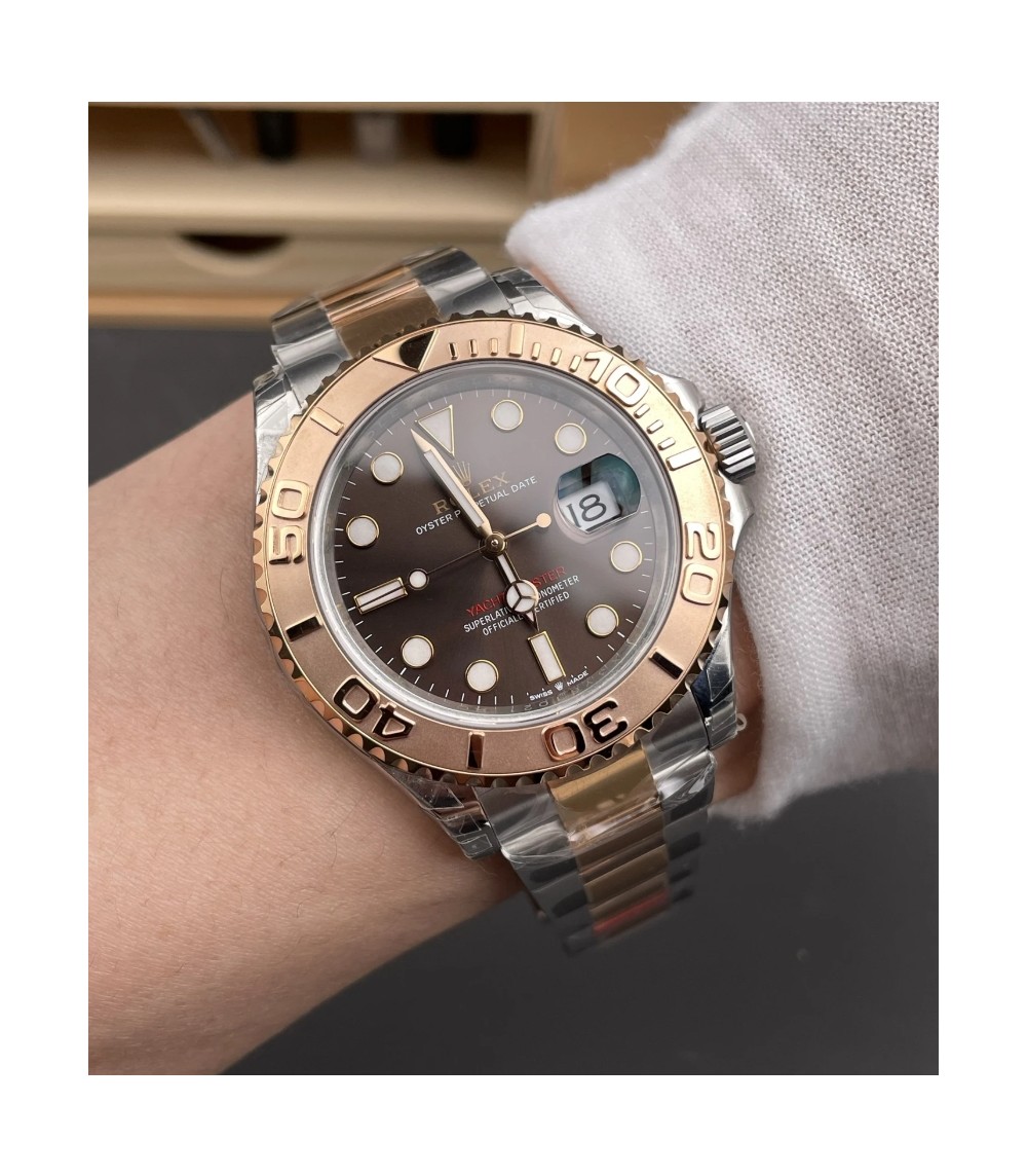 VS공장 롤렉스 요트마스터 브라운 다이얼 로즈골드 콤비 40mm 126621