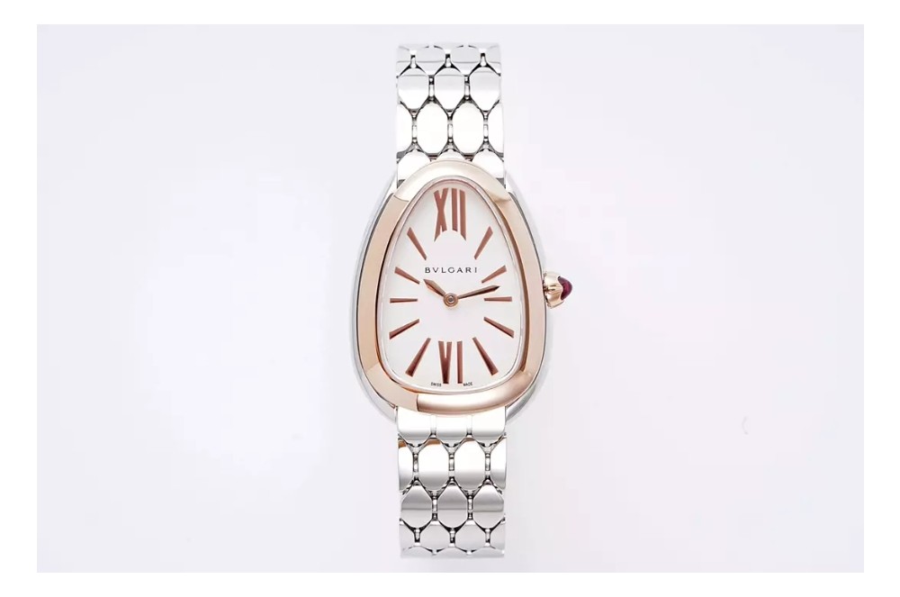 BV공장 불가리 세르펜티 세두토리 워치 화이트 다이얼 콤비 33mm 103144
