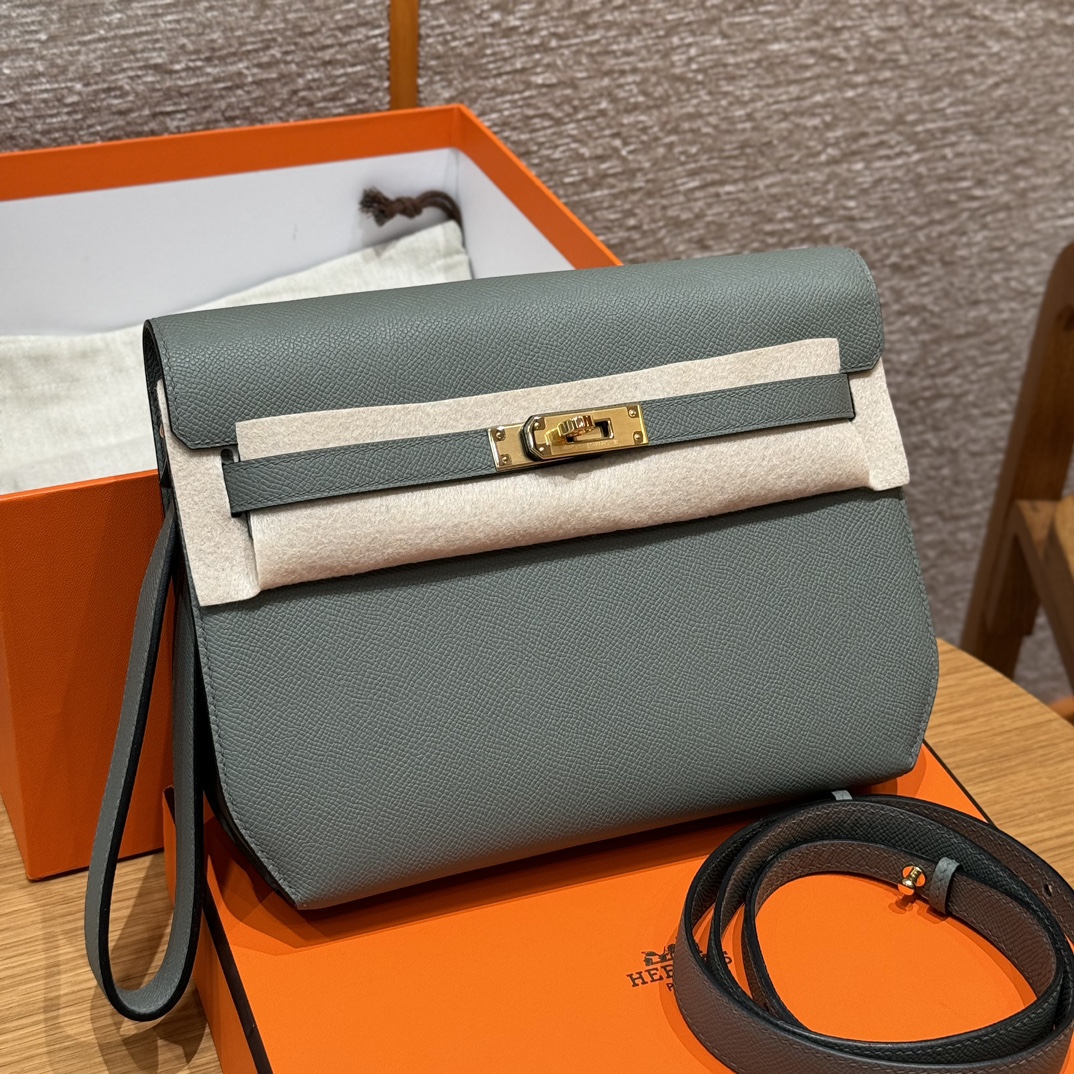 올수공 에르메스 켈리 데페슈 25 Vert Amanda 엡송 골드 하드웨어