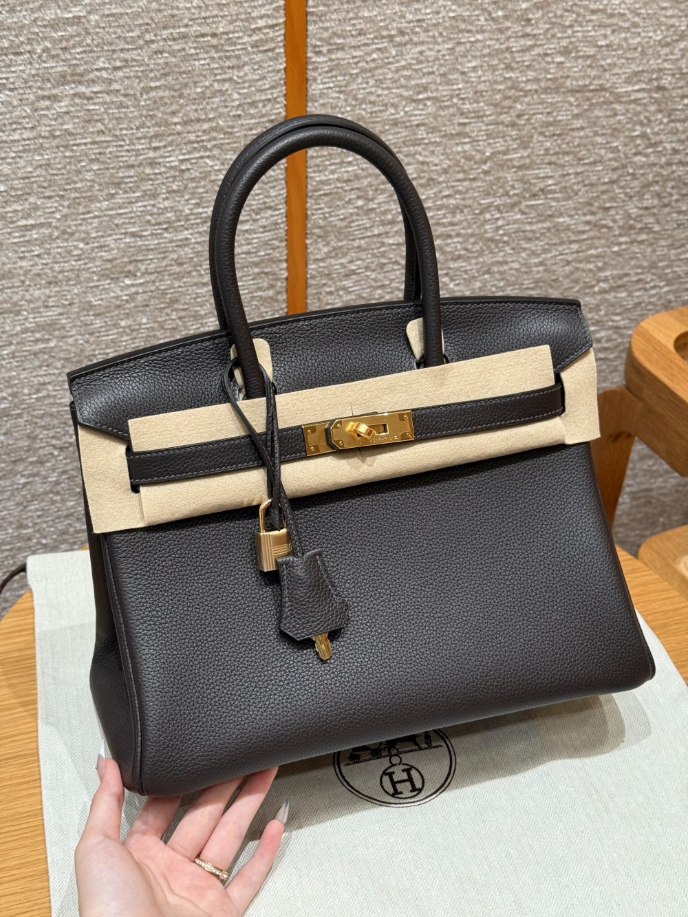 올수공 에르메스 버킨 30 Ebene 토고 가죽 골드 하드웨어